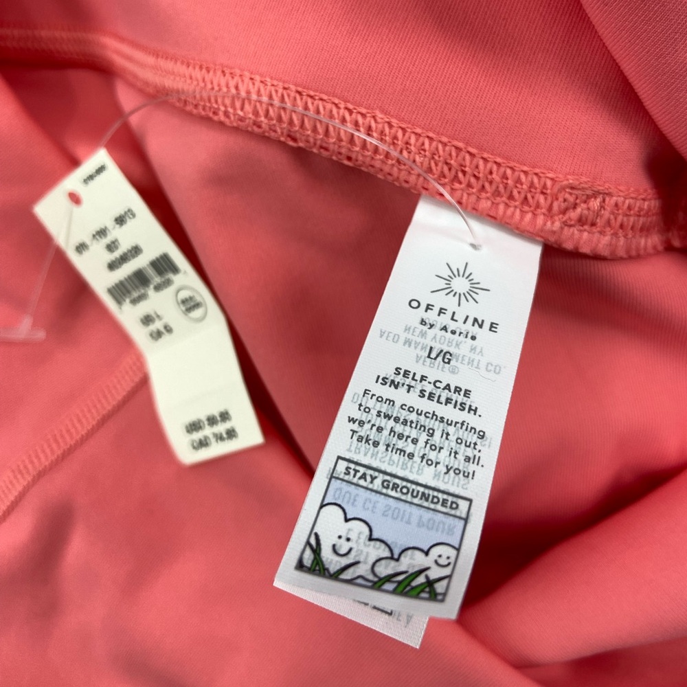 NWT Aerie Offline Goals 7/8 Leggings Pink Large - Picture 7 of 8